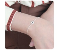 Vintage Flower Style Silver Bracelet BRS-726